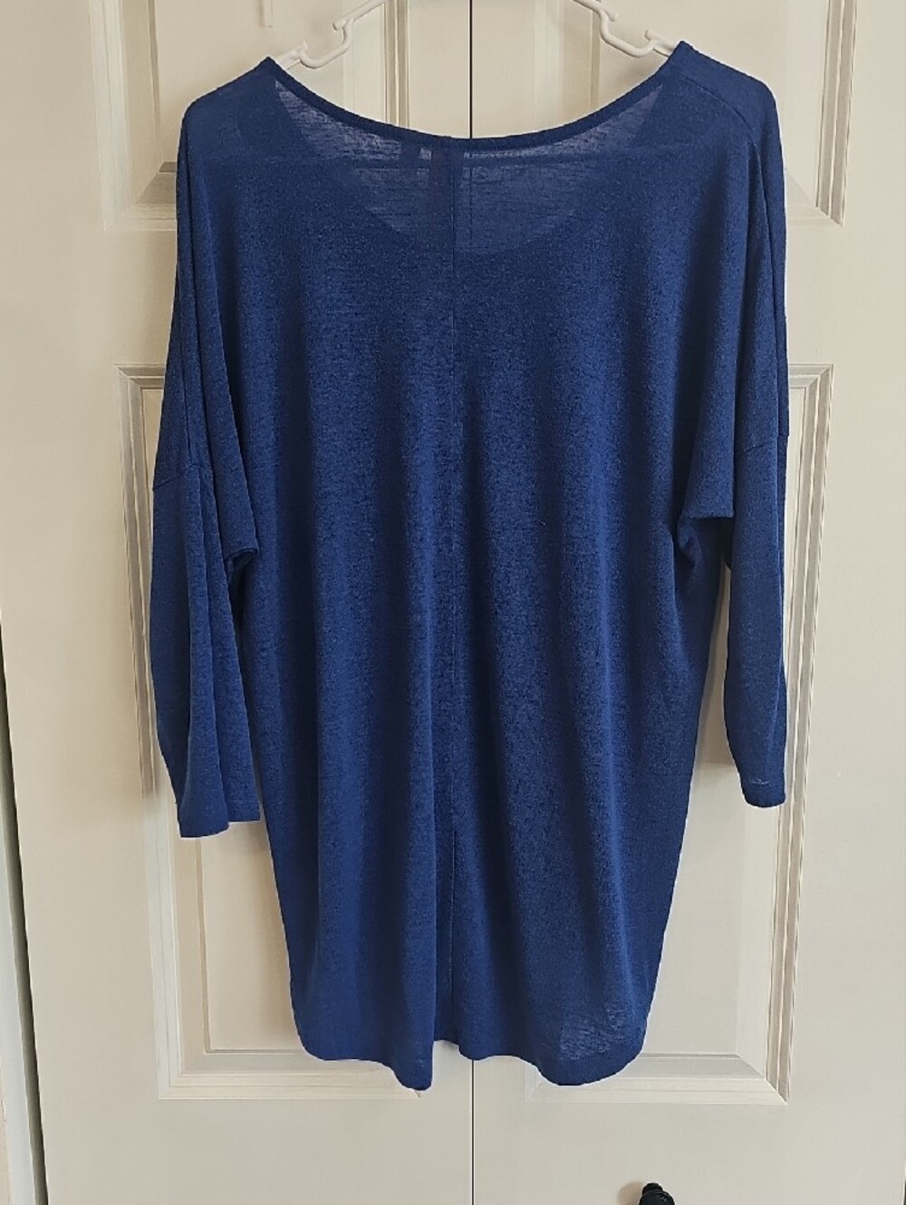 Relaxed Scoop Neck Sweater - Blue - Picture 6 of 6